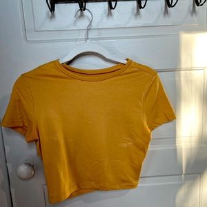 Yellow crop top